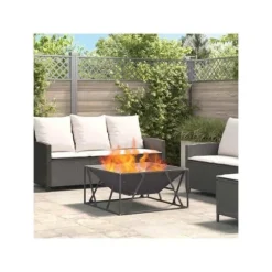 Trädgårdsbrasero i stål - vidaXL - 80x80x40 cm - Svart - Stål - Max temperatur 600 ℃ - Rostbeständig