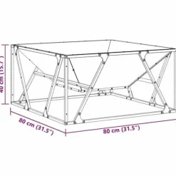 Trädgårdsbrasero i stål - vidaXL - 80x80x40 cm - Svart - Stål - Max temperatur 600 ℃ - Rostbeständig