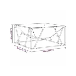 Trädgårdsbrasero i stål - vidaXL - 80x80x40 cm - Svart - Stål - Max temperatur 600 ℃ - Rostbeständig