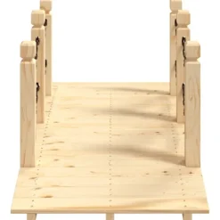 Trädgårdsbro med kedjeräcken 150x67x56cm massivt granträ