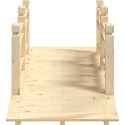 Trädgårdsbro med räcken 150x67x56cm massivt granträ