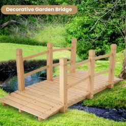 Trädgårdsbro, 150x67.5x54.5 cm, Naturträ