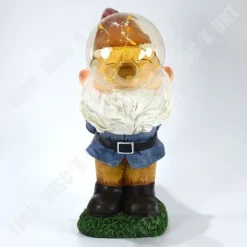 Trädgårdsdekor - TD® - Knyttet staty - Solsken lampa - Syntetisk harpiks - 11x22.5x27 cm