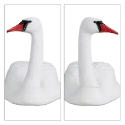Trädgårdsdekoration Svan, 42.5x81x34 cm, Vit