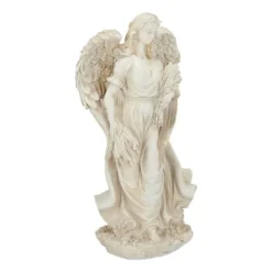 Trädgårdsfigur, Stående Ängel, 46.5x23x14 cm, Vit