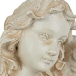 Trädgårdsfigur, Stående Ängel, 46.5x23x14 cm, Vit