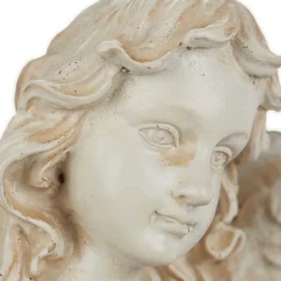 Trädgårdsfigur, Stående Ängel, 46.5x23x14 cm, Vit