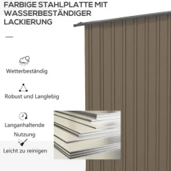 Trädgårdsförråd, 100x103x160 cm, Brun