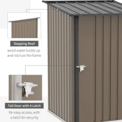 Trädgårdsförråd, 100x103x160 cm, Brun
