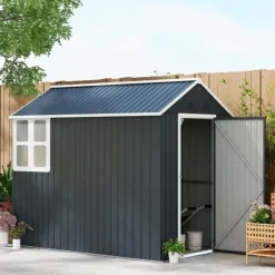 Trädgårdsförråd, 259x172x222 cm, Grå