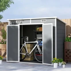 Trädgårdsförråd, 238x125x165 cm, Grå