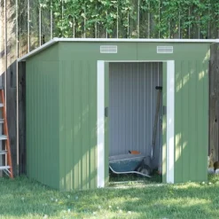 Trädgårdsförråd, 207x130x182 cm, Grönt