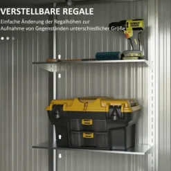 Trädgårdsförråd, 238x132x198,5 cm, Mörkgrå