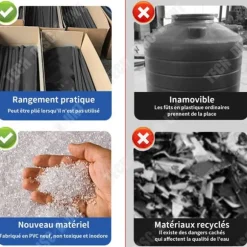 Trädgårdsförvaringskärl - TECH DISCOUNT - 190L - Fällbar PVC - ABS-kran - Antikollisionsnät