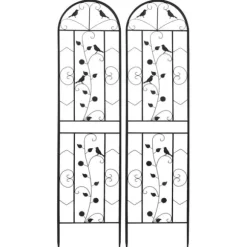 Trädgårdsgaller, Metallkonstruktion, Lätt montering, svart