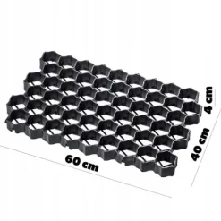 Trädgårdsgrill, LDPE-polyeten, 60x40x4 cm, Lastkapacitet 1000 ton/m², Hög flexibilitet, Väderbeständig