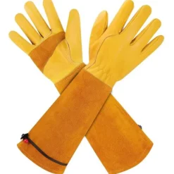 Trädgårdshandskar för män/kvinnor - Arbetshandske för män - Förtjockning, törnbeständig, gul, M - för trädgårdsmästare och bonde