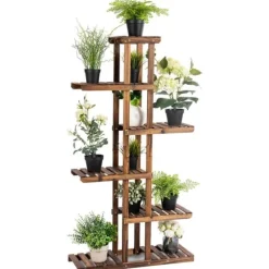 Trädgårdshylla i trä, 75x25x141 cm