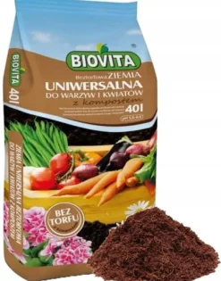 Trädgårdsjord universal för grönsaker och blommor 40L torvfri med kompost