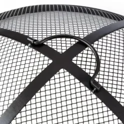 Trädgårdskamin för terrass eller tomt - Mörk granit + grill + poker