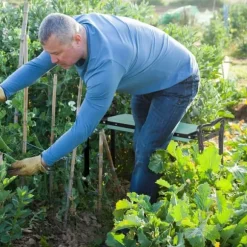 Trädgårdsknäbänk hopfällbar, EVA/stål, max 150 kg, 58x28x49 cm, mörkgrön