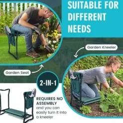 Trädgårdsknekt och sittplats, 60×28×49 cm, Grön