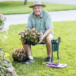 Trädgårdsknekt och sittplats, 60×28×49 cm, Grön