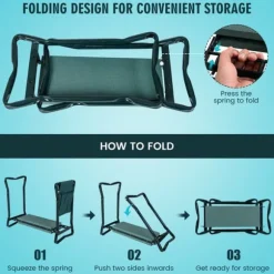 Trädgårdsknekt och sittplats, 60×28×49 cm, Grön