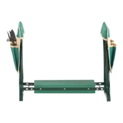 Trädgårdsknäkudde och sittbänk, 59x29x49 cm, hopfällbar, stål