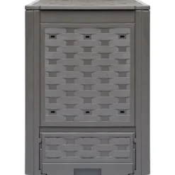 Trädgårdskompost 2 st brun 60x60x83 cm 600 L plastrotting