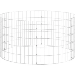 Trädgårdskompost i galvaniserat stål – Väderbeständig och luftgenomtränglig | Diameter: 100 cm | Höjd: 50 cm