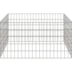 Trädgårdskompost i galvaniserat stål - Modulär stängselpanel | Färg: Metall | Storlek: 100x100x50 cm