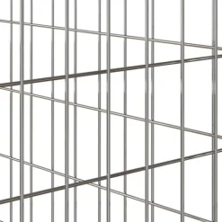 Trädgårdskompost i galvaniserat stål - Modulär stängselpanel | Färg: Metall | Storlek: 100x100x50 cm