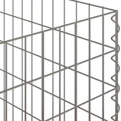 Trädgårdskompost i galvaniserat stål - Modulär stängselpanel | Färg: Metall | Storlek: 100x100x50 cm