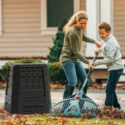 Trädgårdskompost, 78x64x80 cm, Svart