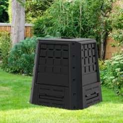 Trädgårdskompost, 78x64x80 cm, Svart