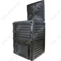 Trädgårdskompostör - TD - 300L - Svart - Återvunna material - Optimerad ventilation