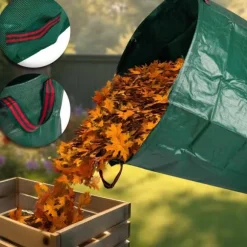 Trädgårdskorg för löv 272 l Plonos PL-524 grön