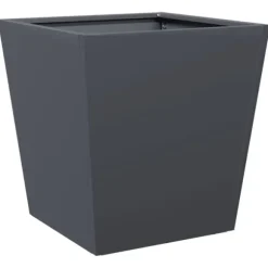Trädgårdskruka antracit 40x40x40 cm stål