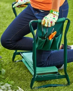 Trädgårdspall - hopfällbar pall - 59x27,5x49 cm - upp till 150kg