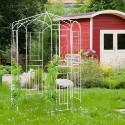 Trädgårdspaviljong, Metall, 250x160x160 cm