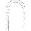 Trädgårdspergola, Elegant Metallbåge, Lämplig för Klätterväxter,svart