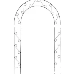 Trädgårdspergola, Elegant Metallbåge, Lämplig för Klätterväxter,svart