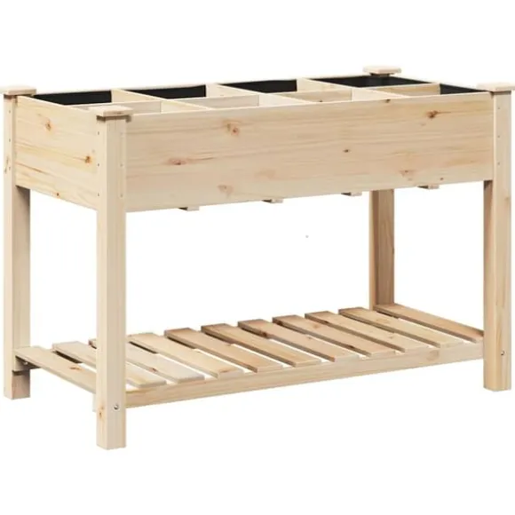 Trädgårdsplanterare Beige 115 x 59 x 76.5 cm Massivt granträd