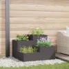 Trädgårdsplanterare Svart 80 x 80 x 60 cm Stål