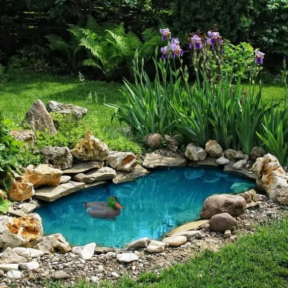 Trädgårdsprydnad, Dammanka, 18.5x15x40 cm, Flerfärgad