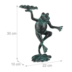 Trädgårdsprydnad, Groda, 30x22x10 cm, Grön