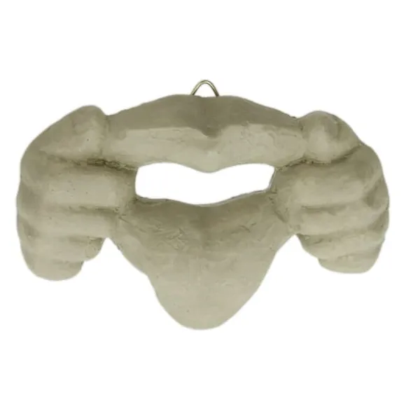 Trädgårdsprydnad, Trädansikte Dekoration, 8.5x12.5x2 cm, Beige