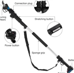 Trädgårdssaxar, Rostfritt stål, 80 cm längd, Kompatibel med 8605-modellen, Skarpa klippblad, CE-certifierad