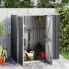 Trädgårdsskjul antracit 161x89x161 cm galvaniserat stål